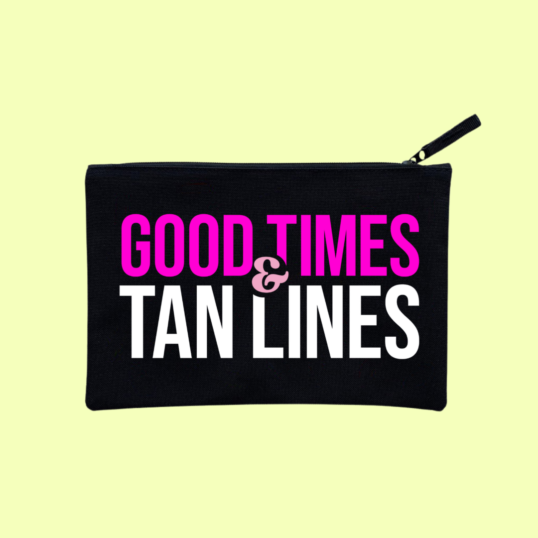 GOOD TIMES AND TAN LINES POUCH
